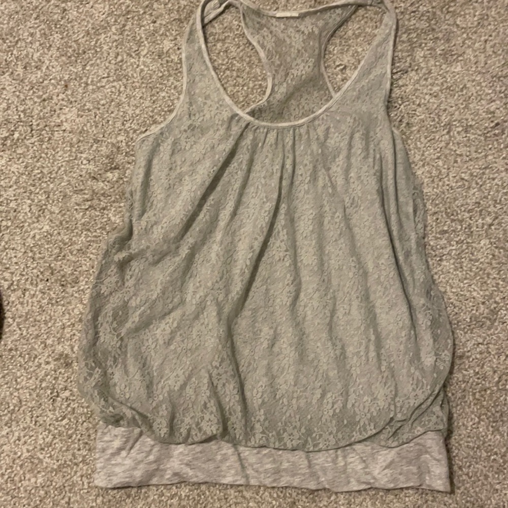 Gray Lacey Tank